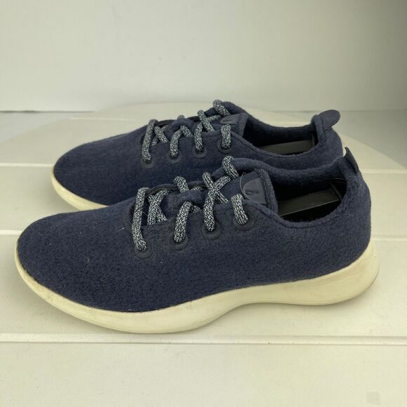 Allbirds Wool Runners Shoes Womens Size 8 Blue Lace Up Comfort Walking Sneakers - Picture 3 of 8